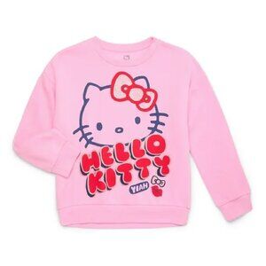 Hello Kitty Girls Graphic Sweatshirt, Crewneck Pullover Sweater, Sequins